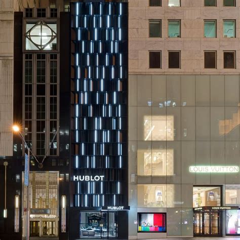 hublot building|Peter Marino clads Hublot store in black metal panels .